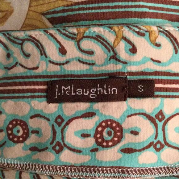 J. McLaughlin 3/4 Sleeve Boat Neck Dress in Sun Medallion Small - Picture 2 of 5